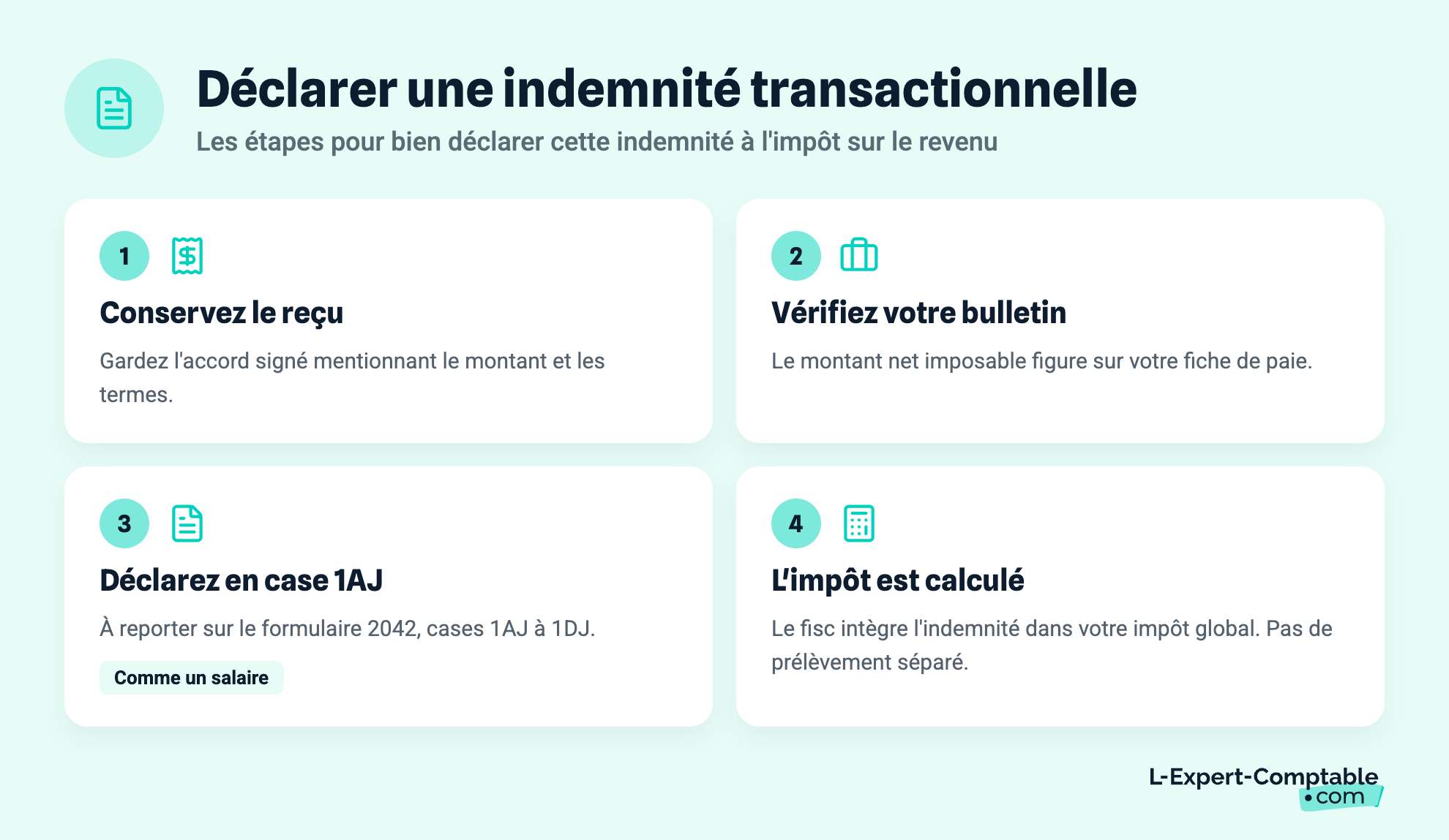 Déclarer une indemnité transactionnelle